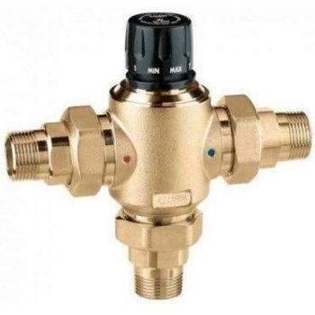 Mezclador termostático regulable con cartucho intercambiable para instalación centralizada 2, 36-60ºC, caudal de 19,0 m3/h, modelo Caleffi 523090