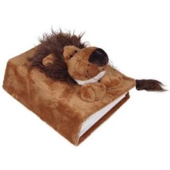 La vogue diseño 3d Cartoon Animal suave felpa álbum de fotos Scrapbook funda, poliéster, Brown Lion, talla única