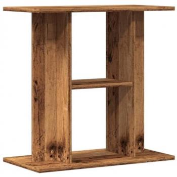 Soporte para acuario de madera envejecida 60x30x60 cm, material compuesto