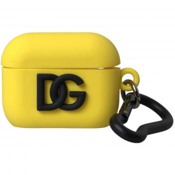 Dolce & Gabbana Yellow Silicone Logo Embossed Airpods Case, unisex, Size: ONE SIZE