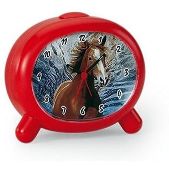 Atlanta Niños despertador Caballos con nivel de animales y melodía Rojo - 1183 - 1P