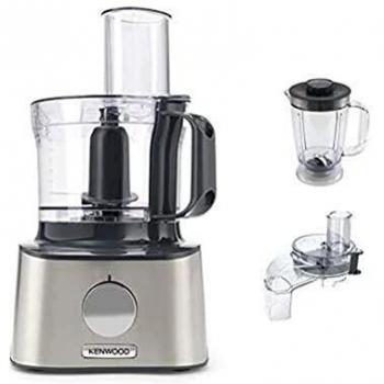 Robot de cocina Kenwood Multipro Compact FDM304SS, 1 unidad, con capacidad de 2.1 litros, potencia de 800 W, función de picado y mezclado, accesorios incluidos como cuchillas y discos para cortar y