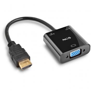 Adaptador HDMI a SVGA + Audio Full HD + Cable de Alimentación Chamaleon NGS