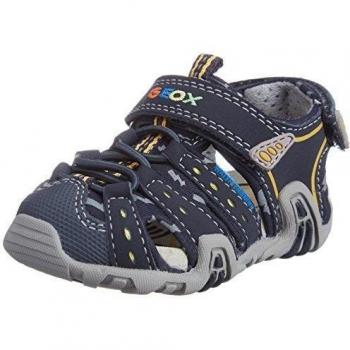 Geox B SANDAL KRAZE A - Zapatos primeros pasos de material sintético para niño, color azul, talla 21
