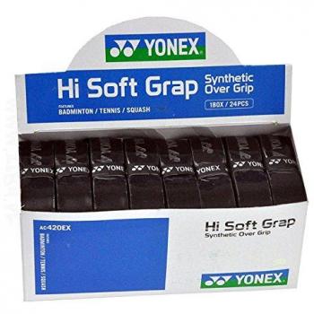 Yonex Ac420 Grips (Caja 24) Accesorios para Rackets Grips Negro, Negro, Talla Ãšnica