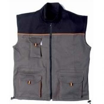 Makuiland M112373 - Chaleco algodon gris y negro liberty talla 54 - xl