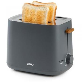 Tostadora Domo DO965T Wood You, eléctrica para 2 rebanadas, 1000W, color gris mate
