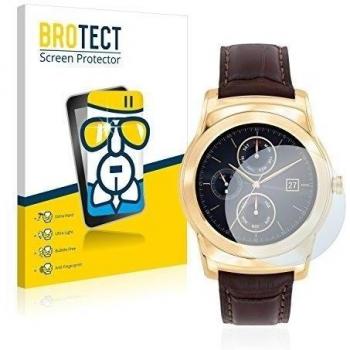 BROTECT Protector Pantalla Cristal Híbrido Compatible con LG Watch Urbane Luxe Protector Vidrio - [Dureza 9H, Anti-arañazos]