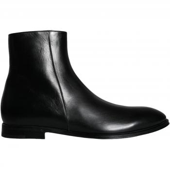 Dolce & Gabbana Black Calf Leather Men's Ankle Boots Shoes - EU44/US11