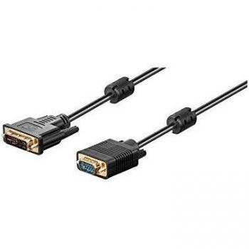 Cable DVI-I a VGA Full HD de 2 metros, conector dorado