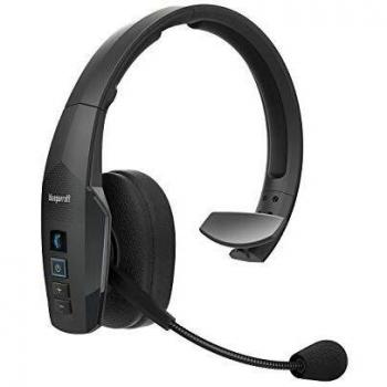 BlueParrott Nuevo B450-XT – Auricular Bluetooth Monoaural Over-Ear – Cancelación de Ruido al 96% – Control de Voz para Viajes en Carretera y Entornos de Alto Ruido – Negro
