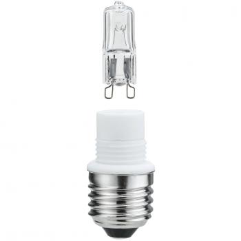 High-voltage halogen socket set 20 W E27, clear