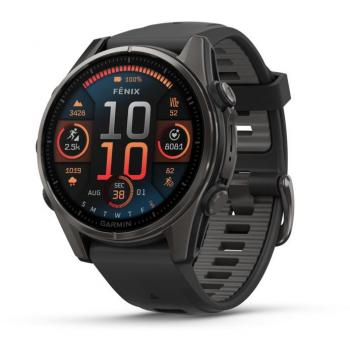 Reloj inteligente Garmin Fenix 8 Sapphire AMOLED 43 mm Titanio Carbono Gris con GPS y pulsómetro