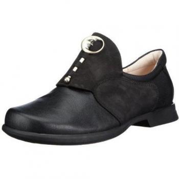 Think Pensa 80002 - Mocasines de cuero para mujer, color negro, talla 40.5
