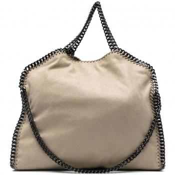Stella McCartney Eco-friendly Diamond Cut Shoulder Bag in Kaki/Beige | Size UNI/ONE SIZE | 234387WP04452902