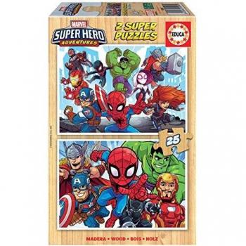 Super Puzzle Madera 2x25 Marvel Super Heroe Adventures