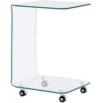 vidaXL Mesa Baja 45 x 40 x 63 cm Vidrio Templado