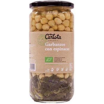 CARLOTA GARBANZOS con ESPINACAS Ecológico organic 720gr