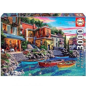 Educa Puesta de Sol en como, Italia. Puzzle de 3000 Piezas. Ref. 19052, Multicolor