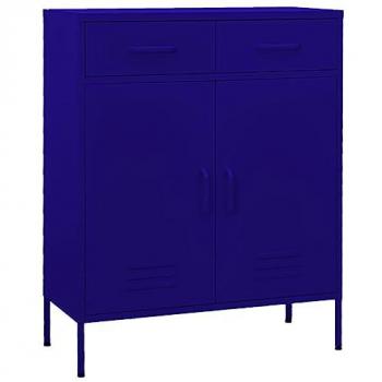 vidaXL Storage Cabinet Navy Blue 80x35x101.5 cm Steel