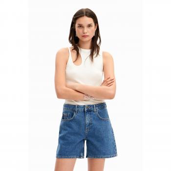 Short vaquero liso azul para mujer de Desigual