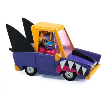 Auto Crazy Motors Shark N'Go - Vehículo de Juguete con Diseño de Tiburón y Función de Movimiento Rápido