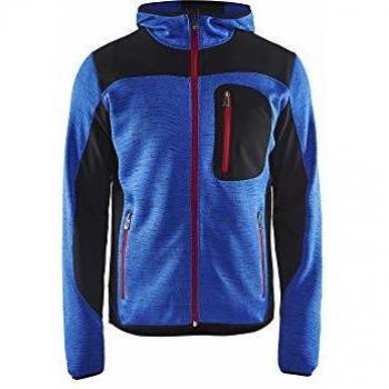 Chaqueta de punto con capucha Blaklader de alta visibilidad en azul rey y negro - Talla XXXL