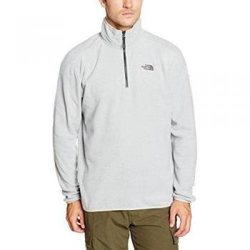 North Face M 100 Glacier 1/4 Zip - Forro polar para hombre, color gris, talla S
