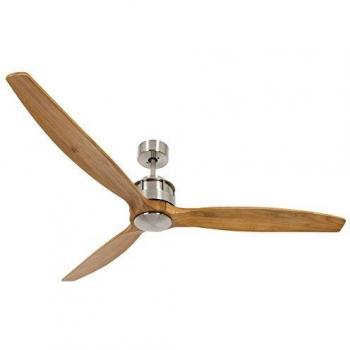 Ventilador de techo Airfusion Akmani silencioso en teca/cromo, modelo DC