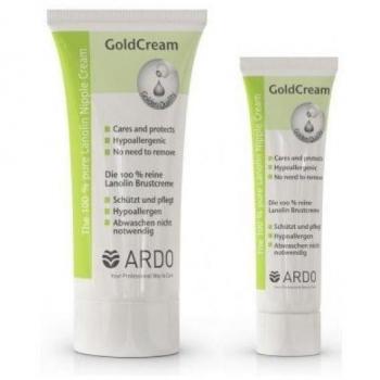 Crema de Lanolina ARDO GOLDDREAM 10ML - Hidratante, emoliente, para pezones agrietados y secos, fórmula natural a base de lanolina, sin fragancias ni conservantes artificiales, adecuada