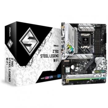 ASRock Z790 Steel Legend WiFi ATX Motherboard - LGA1700, DDR5, PCIe 5.0 x16, USB 3.2 Gen2x2 Type-C, HDMI, DisplayPort, eDP, Wi-Fi