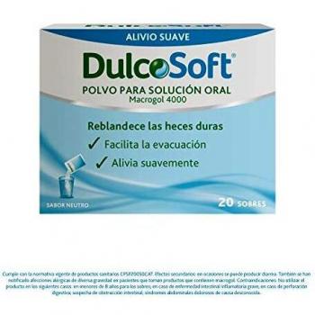 Dulcosoft - Estreñimiento - Alivio Suave - 20 Sobres 200 g