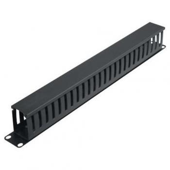 Tripp Lite SmartRack 1U Horizontal Cable Manager - Finger Duct with Cover, Black