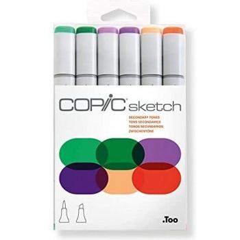 Copic Sketch Marker Set - Secondary Tones (6 Colors)