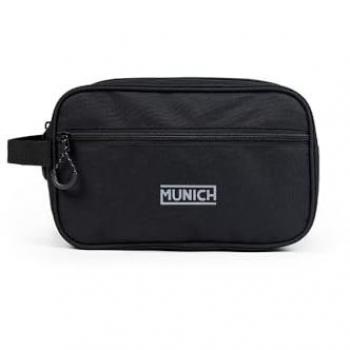 Neceser Munich Toiletry Double Negro, Unisex Adulto, color negro