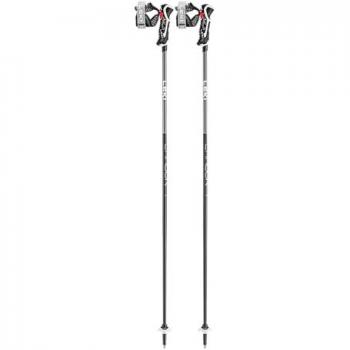 Bastones de trekking Leki Carbon 14 3D negros y grises (par) - 135 cm