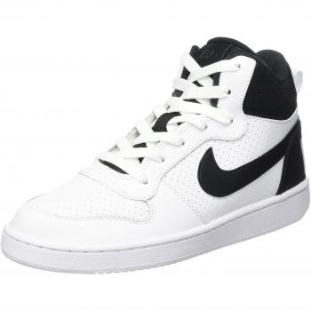 Nike Court Borough Mid GS, Zapatillas de Baloncesto Unisex Infantil, Blanco