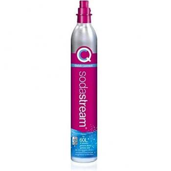 SodaStream Cilindro de CO2 de 60L para Gasificador de Agua, Color Rosa Neon