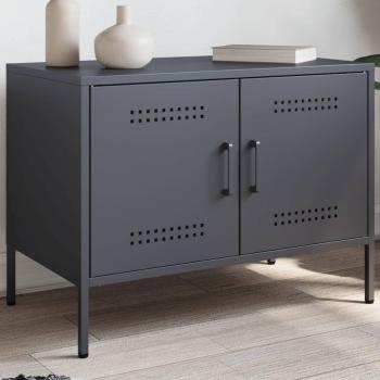 Mueble de TV de acero gris antracita 68x39x50,5 cm