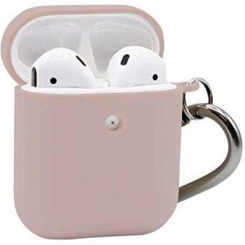 Puro Funda Biodegradable Apple Airpods con mosqueton Rosa