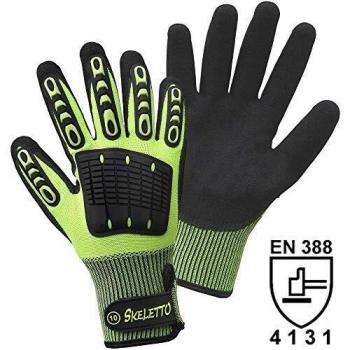 Guantes de trabajo L+D SKELETTO 1200-10 Talla 10, Nitrilo, EN 388 CAT II