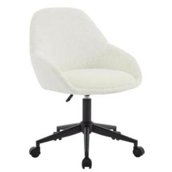 Silla de oficina regulable - Tela rizada - Blanco marfil - NAODY
