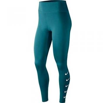 NIKE Swoosh Mallas, Mujer, Mineral Teal/White, L