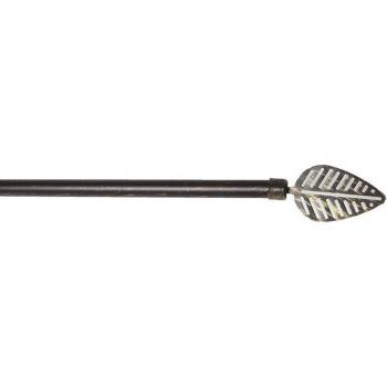 Barra Cortina Eden Fulla Cobre Extensible 120-210cm con Soportes y Anillas