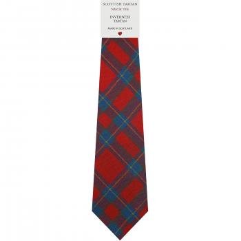 Mens All Wool Tie Woven Scotland - Inverness Tartan