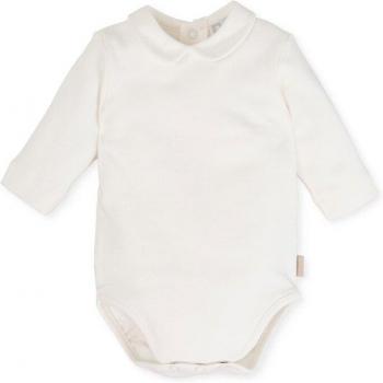 Tutto Piccolo - Body de bebé niño blanco de manga larga 100% algodón con puños ajustables de goma