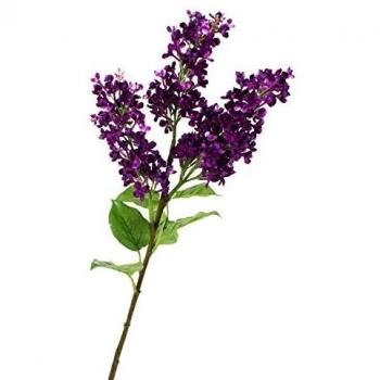 Rama de lila con tres panículas, lila, 85 cm, Ø 12 cm - ramillete / flores artificiales - artplants