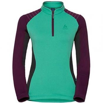 Odlo Pact - Sudadera con Media Cremallera, Mujer, Sudadera y Sudadera, 527081, Menta Leaf - Pickled Beet - Gris Grafito, Extra-Large