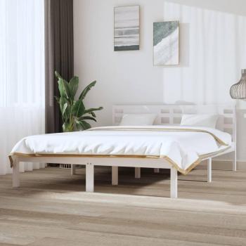 Estructura de cama Croam de pino blanco gris 120x200 cm