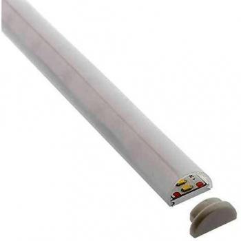 KIT - Perfil aluminio MOON para tiras LED, 1 metro